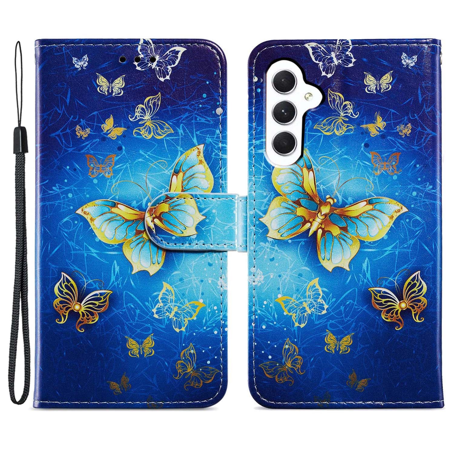 For Samsung Galaxy A25 5G PU Leather Pattern Printing Phone Case Stand Flip Wallet Cover with Strap For Samsung Galaxy A25 5G PU Leather Pattern Printing Phone Case Stand Flip Wallet Cover with Strap